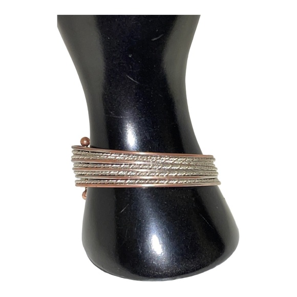 Copper & Silver Bangle Bracelet - Picture 7 of 11